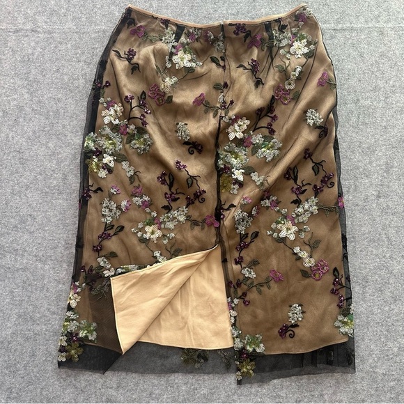 Vince Begonia Sequined Overlay Midi Skirt. Sz: 12 - Picture 9 of 11